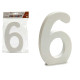 NUMERO 6 MADERA BLANCO 1,8X15CM