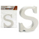 LETTRE S BOIS BLANC 2X11CM