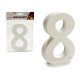 NUMERO 8 MADERA BLANCO 2X11CM