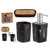 SET BAÑO PLASTICO BAMBU NEGRO