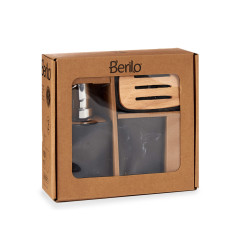 SET BAÑO PLASTICO BAMBU NEGRO