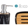 SET BAÑO PLASTICO BAMBU NEGRO