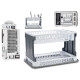 PLASTIC RATTAN DISH DRAINER WHITE