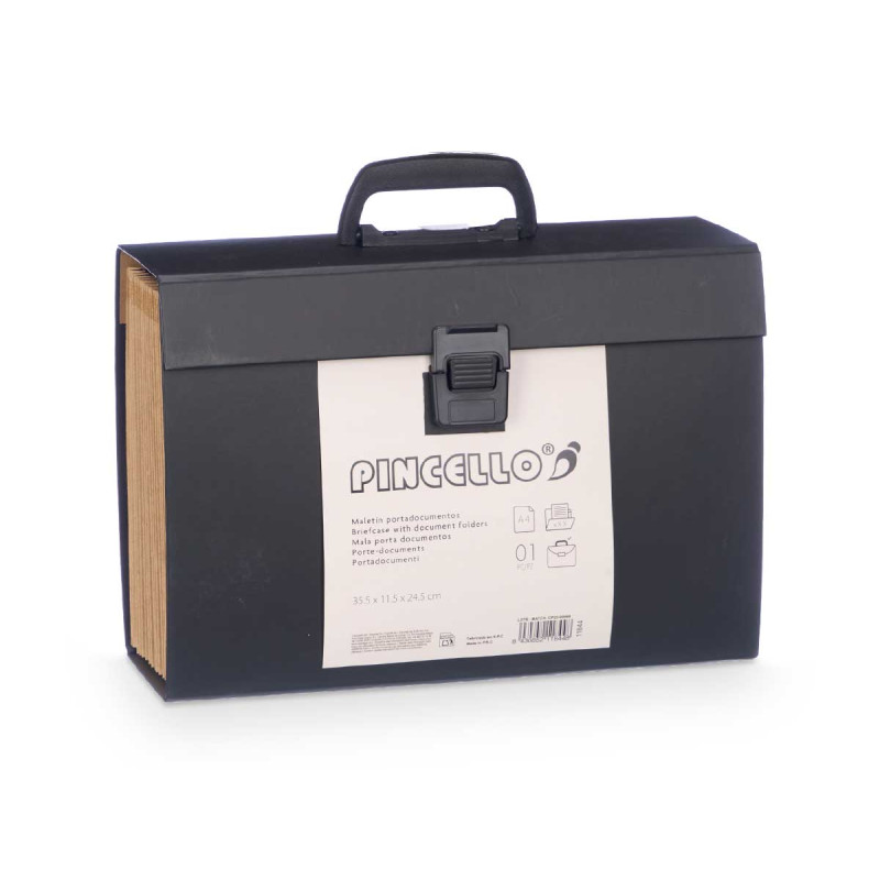 BRIEFCASE COMPARTMENTS BLACK HANDLE