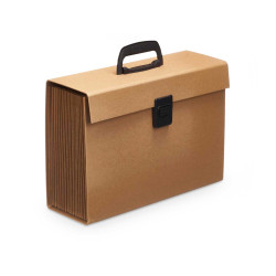 PORTE-DOCUMENTS COMPARTIMENTS KRAFT POIGNÉE