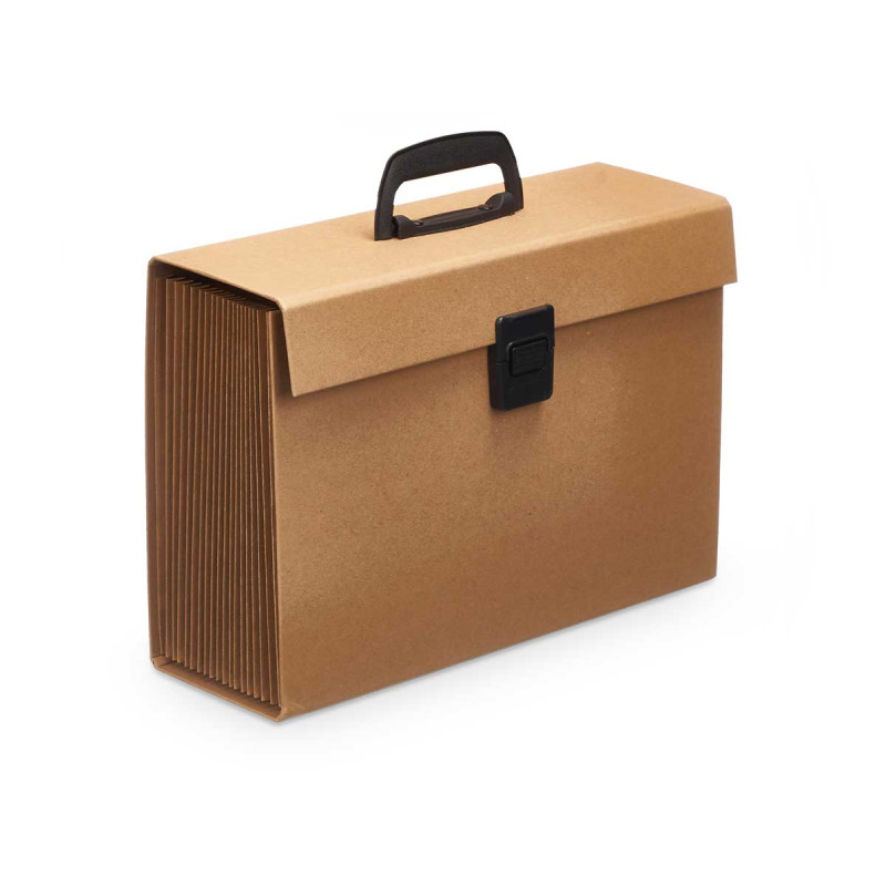 PORTE-DOCUMENTS COMPARTIMENTS KRAFT POIGNÉE