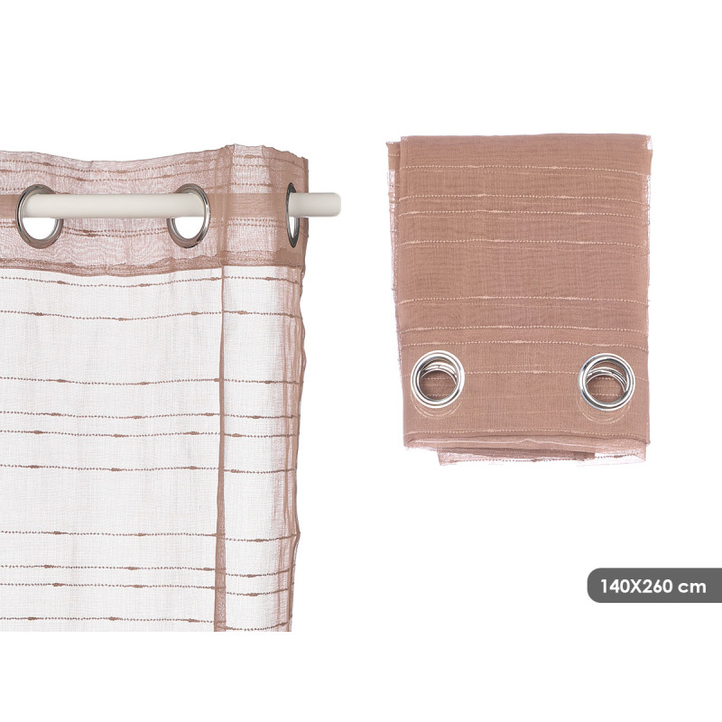 BROWN CURTAIN STRIPES HORIZONTAL