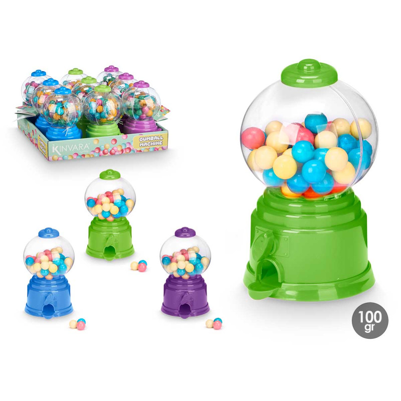 DISPENSADOR CHICLE 100GR SURT 3 COLORES