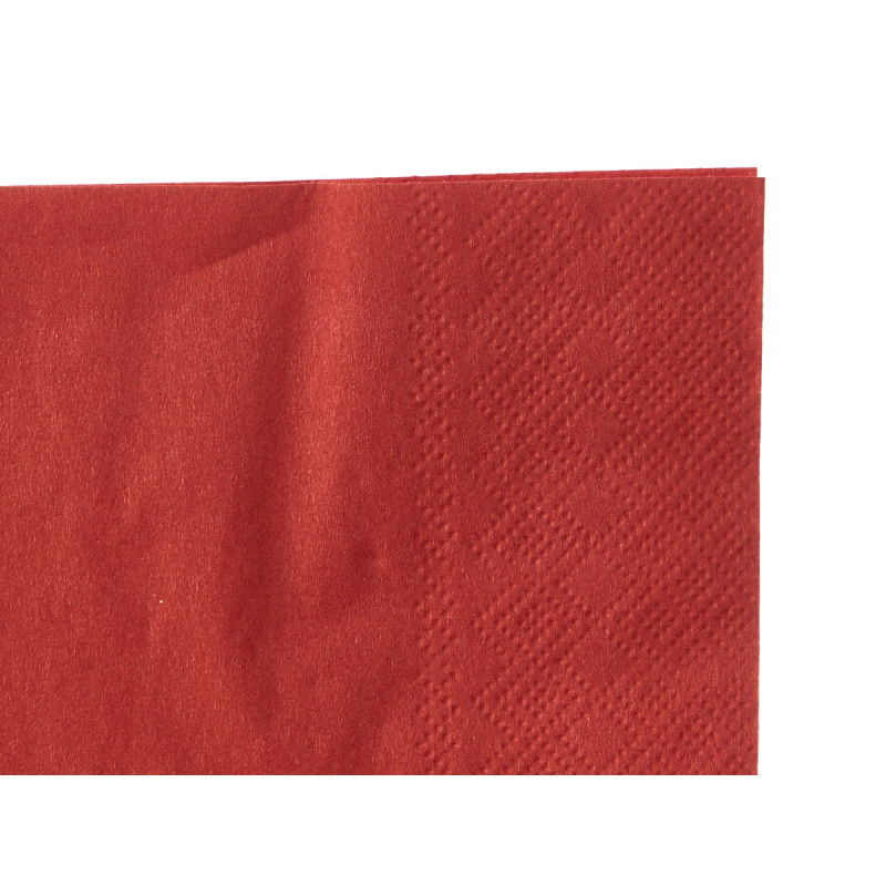 SET 50 SERVIETTES 33 X 33CM 17GR GRENAT