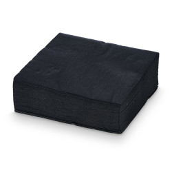 SET 50 SERVIETTES 33 X 33CM 17GR NOIR