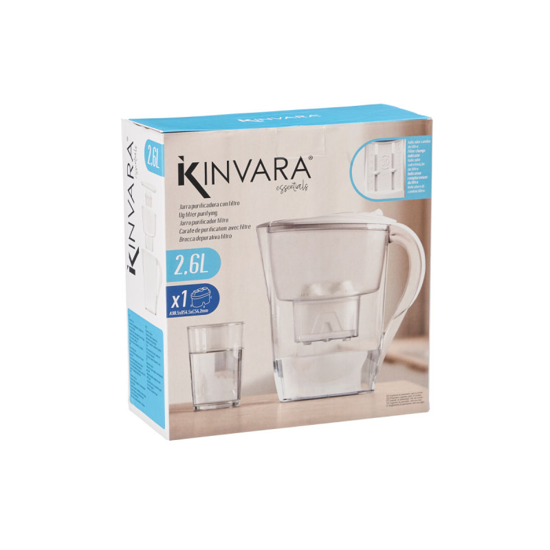 CARAFE DE PURIFICATION D'EAU AVEC FILTRE 2,6 L
