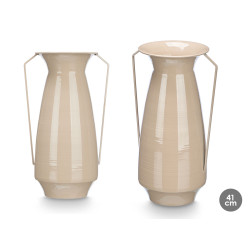 VASO CONICO 41CM MARRONE CHIARO