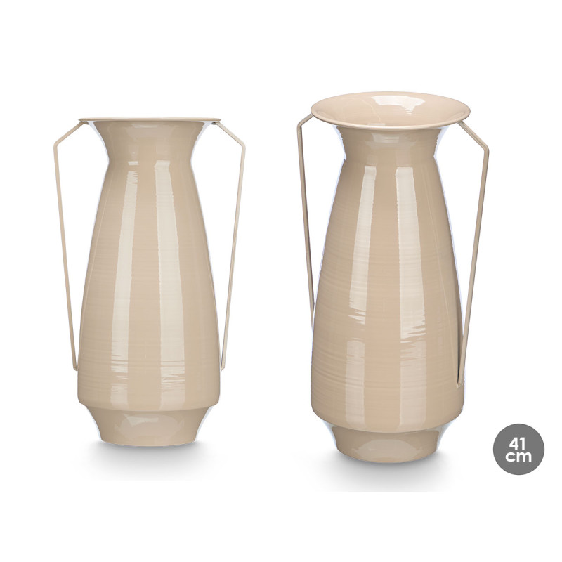 VASO CONICO 41CM MARRONE CHIARO