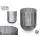 VASO COLOR GRIS RAYAS 270 ML