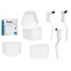 DENTURE BATH WITH BRUSH WHITE