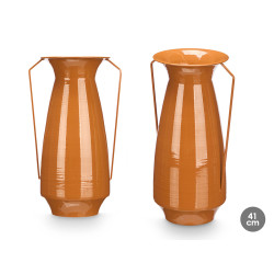 JARRON CONICO 41CM TEJA
