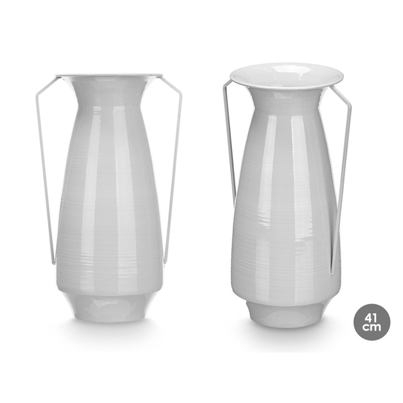 CONICAL VASE 41CM GREY