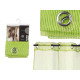 CURTAIN 140X260CM 6 EYELETS GREEN GRID