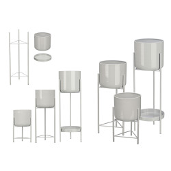 SET 3 MACETEROS PIE GRIS