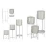 SET 3 PORTAVASI PIEDE GRIGIO