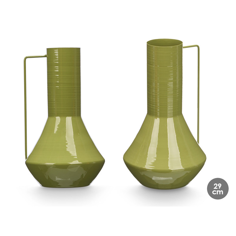 JARRON CONICO 29CM VERDE