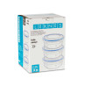 SET 6 PLASTIC ROUND STORAGE CONTAINER 800ML