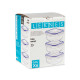 SET 6 FIAMBRERAS PLASTICO CUADRADAS 900ML