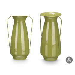JARRON CONICO 41CM VERDE