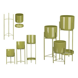SET 3 MACETEROS PIE VERDE