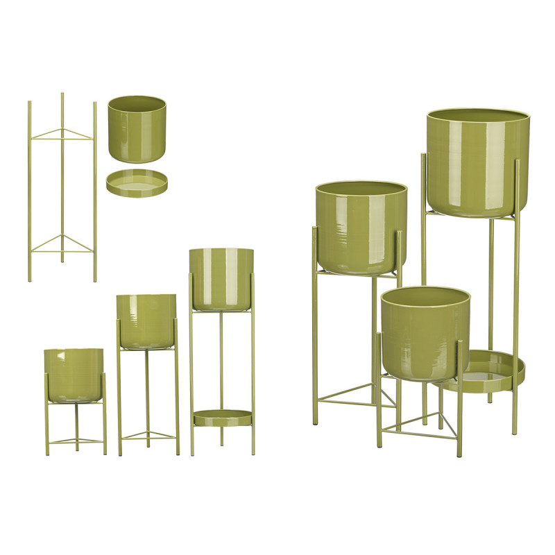 CONJ 3 VASOS PE VERDE