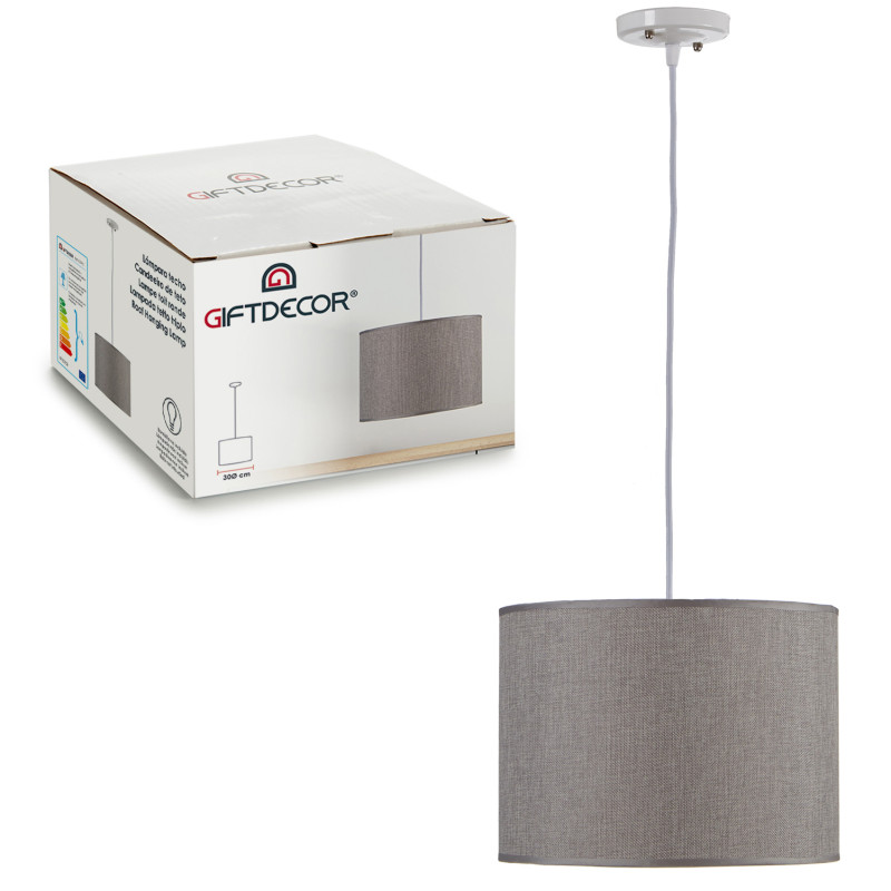 LAMPADA PENDENTE SOFFITTO 30CM GRIGIA