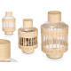 GARRAFA DECORATIVA VIDRO E RATTAN PED