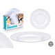 PLATO REDONDO PEQUEÑO TRANSPARENTE 20,5CM DIAM