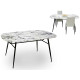 TABLE STYLE MARBEN OVALE PATES NOIRS