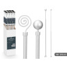 BARRA CORTINA SURT 2 120-210CM PLATA