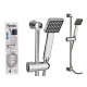 SET DOCCIA 3 PEZZI TELEFONO QUADRATO