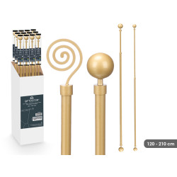 CURTAIN ROD SURT 2 120 X 210CM GOLDEN