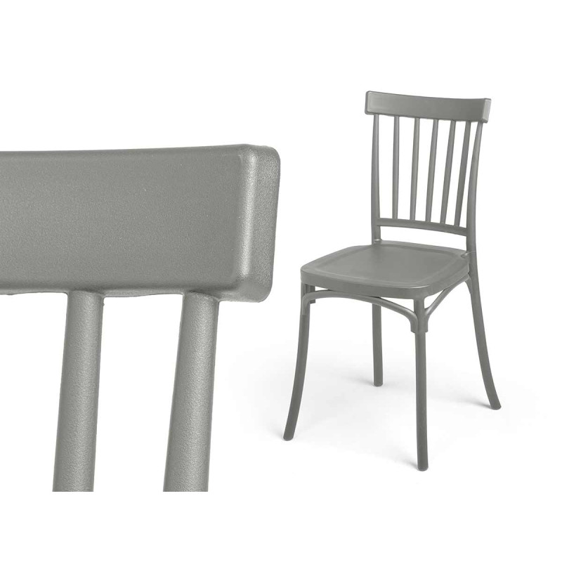 SILLA BARRAS GRIS