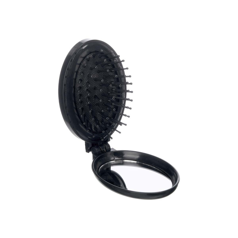 ESCOVA DE CABELO DOBRAVEL COM ESPELHO OVAL