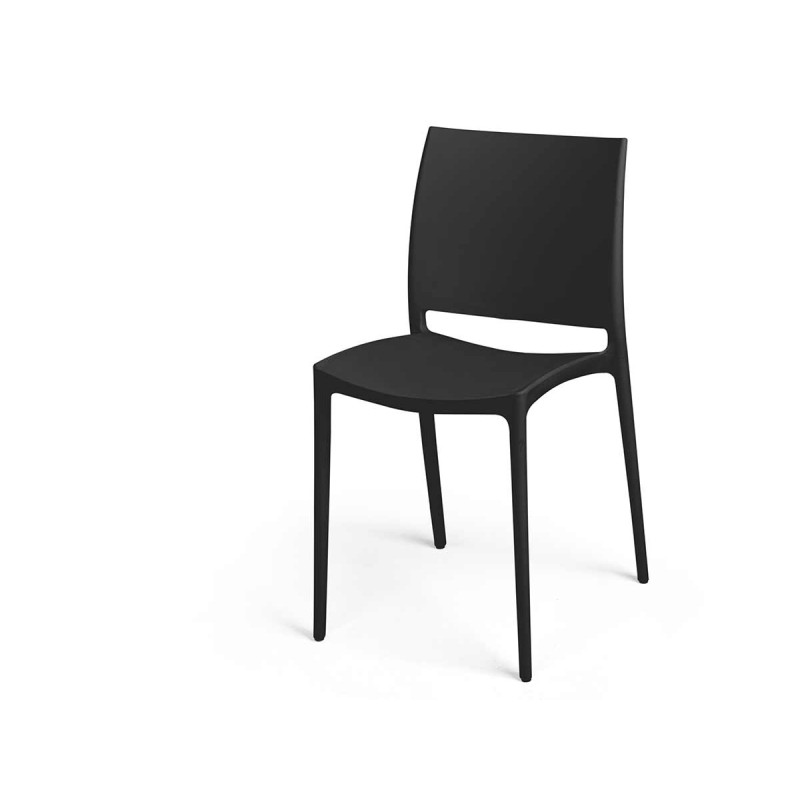 SILLA LISA NEGRA
