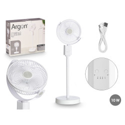 WHITE USB 10W STAND FAN 
