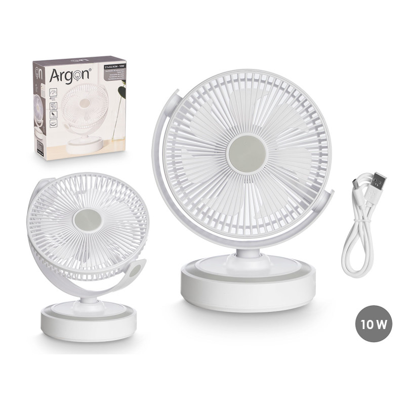 VENTILATEUR DE TABLE USB 10W BLANC