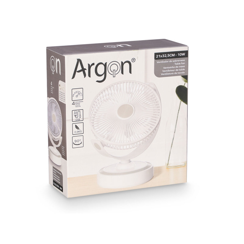 VENTILADOR SOBREMESA USB 10W BLANCO