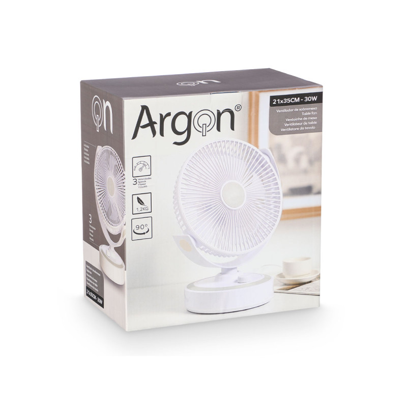 VENTILADOR SOBREMESA 30W BLANCO