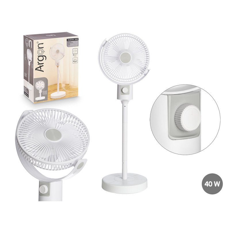 VENTILATORE PIEDE 40W BIANCO 