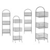 SILVER METAL SHELF WITH 3 SHELVES