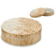 BOITE ROND NACRE ARGENT 25CM