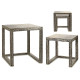 SET 2 TABLES NACRE GRIS DEGRADE