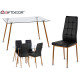 SET TABLE DAVI 4 CHAISES NOIRS