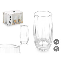 BICCHIERE RIGHE 510ML TRASPARENTE 